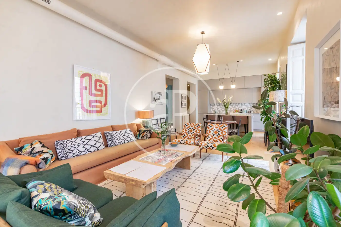 Sala de estar de Piso en venta en  Madrid Capital con Calefacción y Amueblado