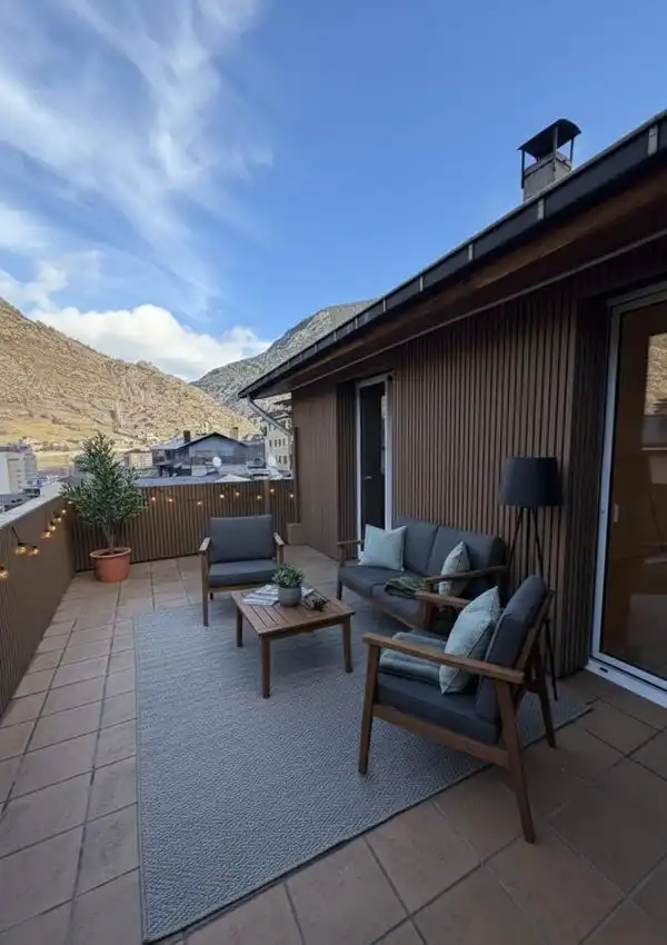 Terraza de Piso de alquiler en Encamp con Aire acondicionado, Calefacción y Parquet