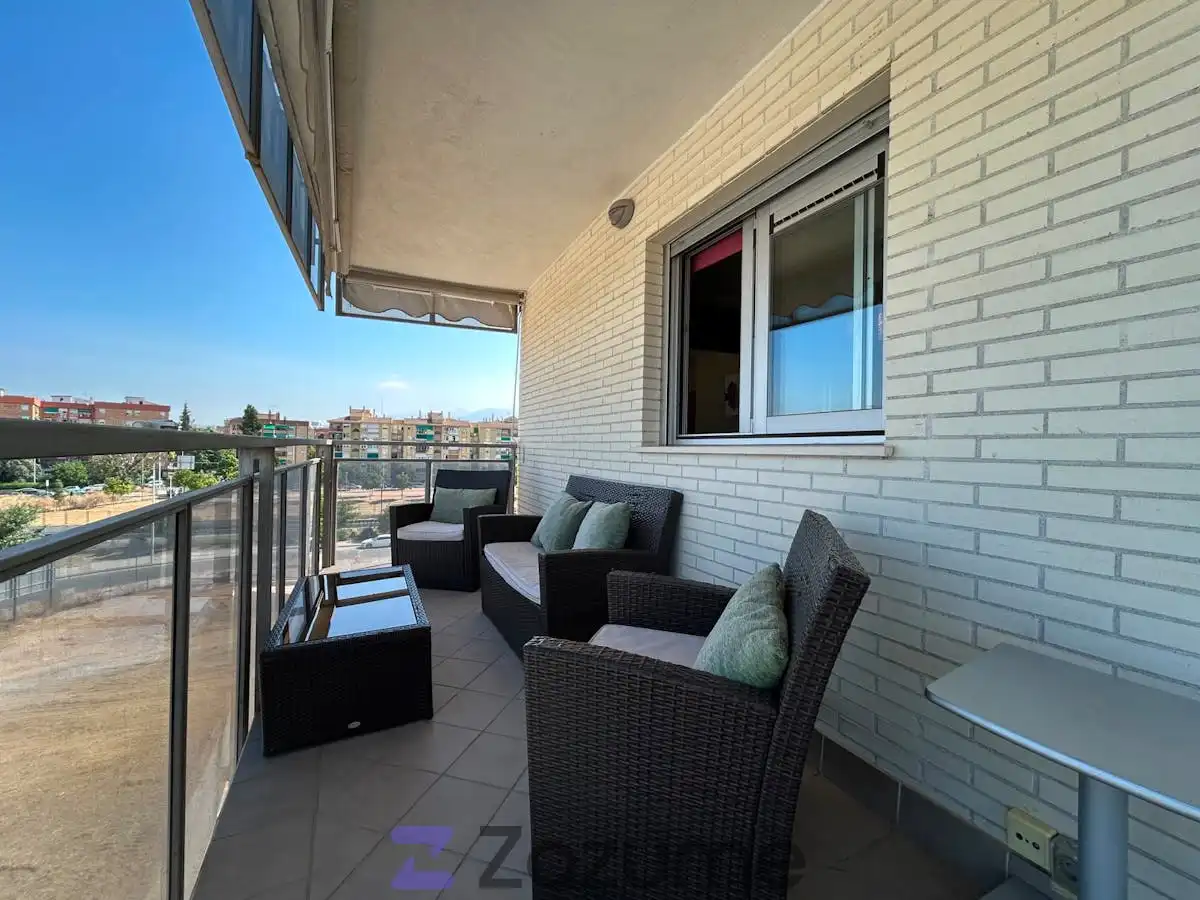 Balcony of Flat for rent in Granada  with Air Conditioner, Heating and Private garden