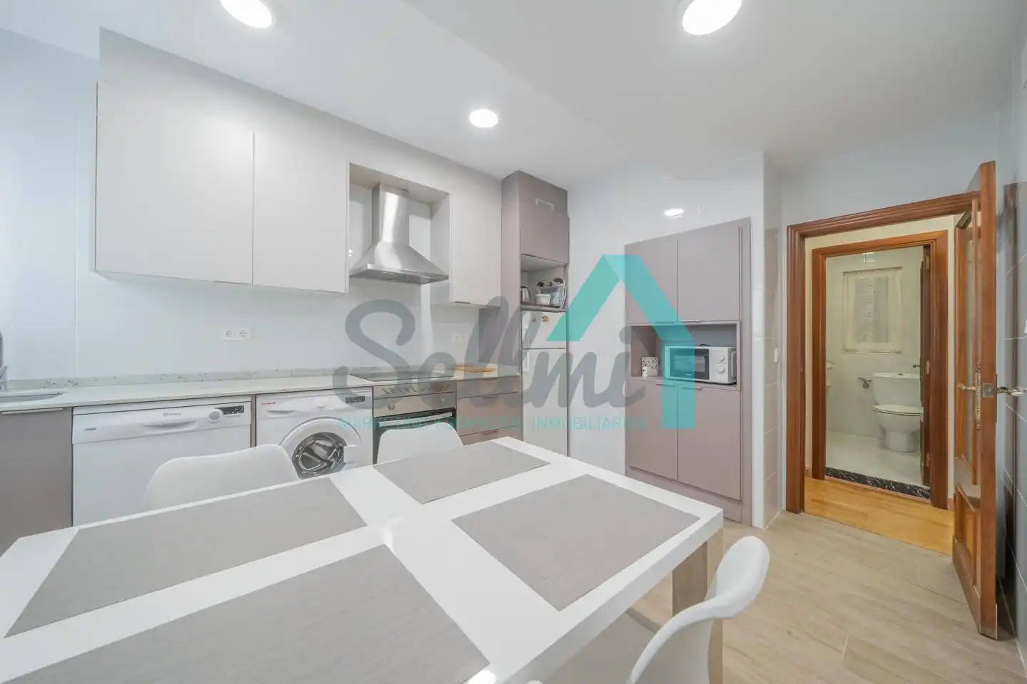 Kitchen of Flat for rent in Oviedo   with Heating, Parquet flooring and Terrace