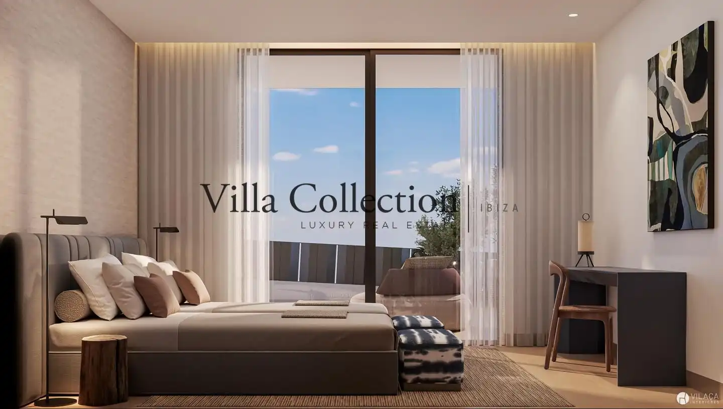 Bedroom of Houses for sale in Santa Eulària des Riu  with Air Conditioner, Heating and Terrace