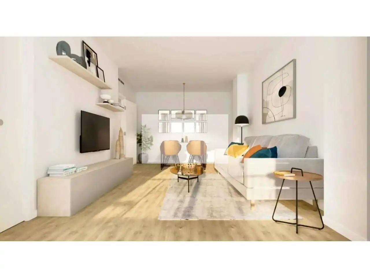 Living room of Flat for rent in Sabadell  with Air Conditioner, Heating and Parquet flooring