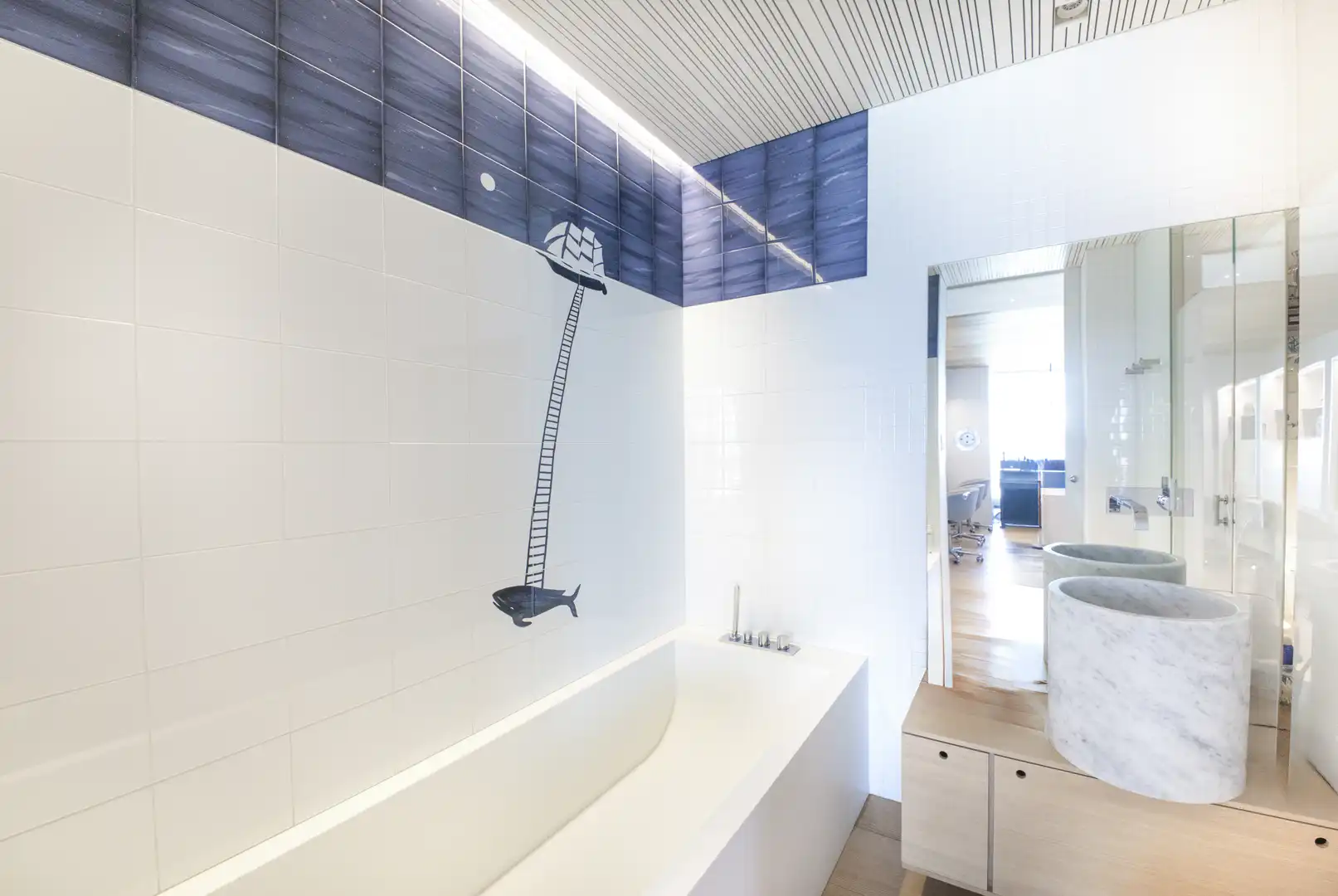 Badezimmer von Wohnungen zum Verkauf in Barcelona mit Klimaanlage, Terrasse und Schwimmbad