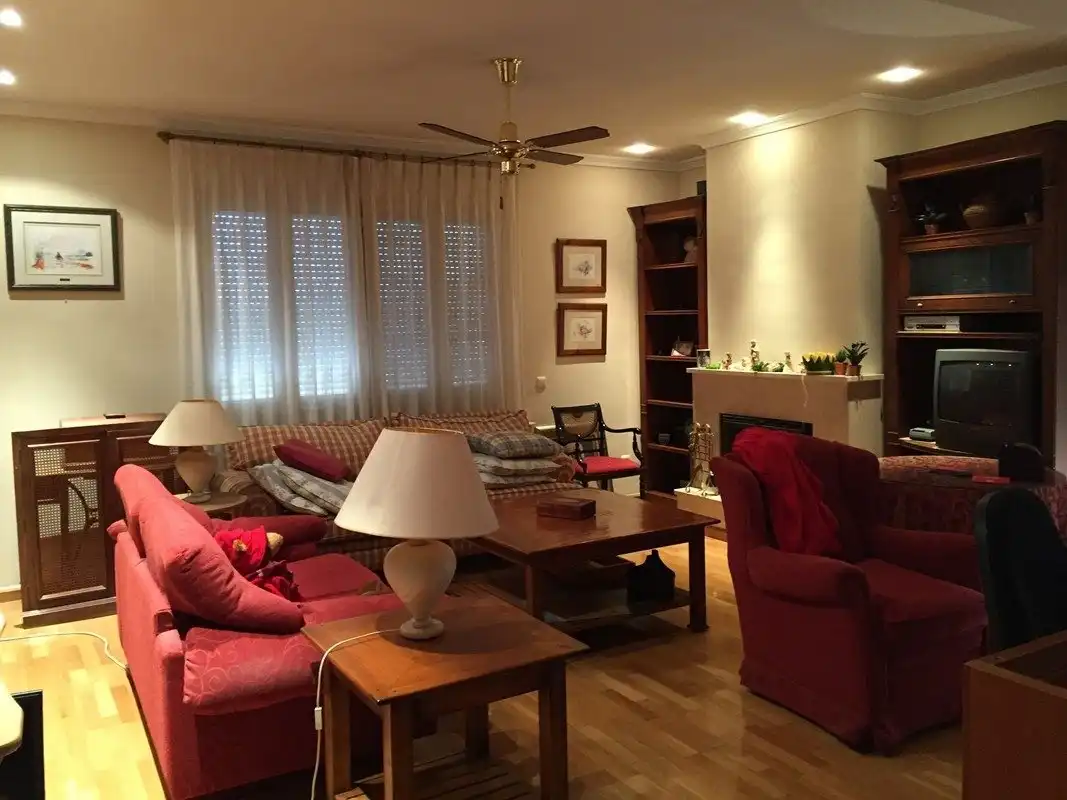 Sala d'estar de Casa o xalet en venda en Elche / Elx amb Jardí privat, Terrassa i Piscina