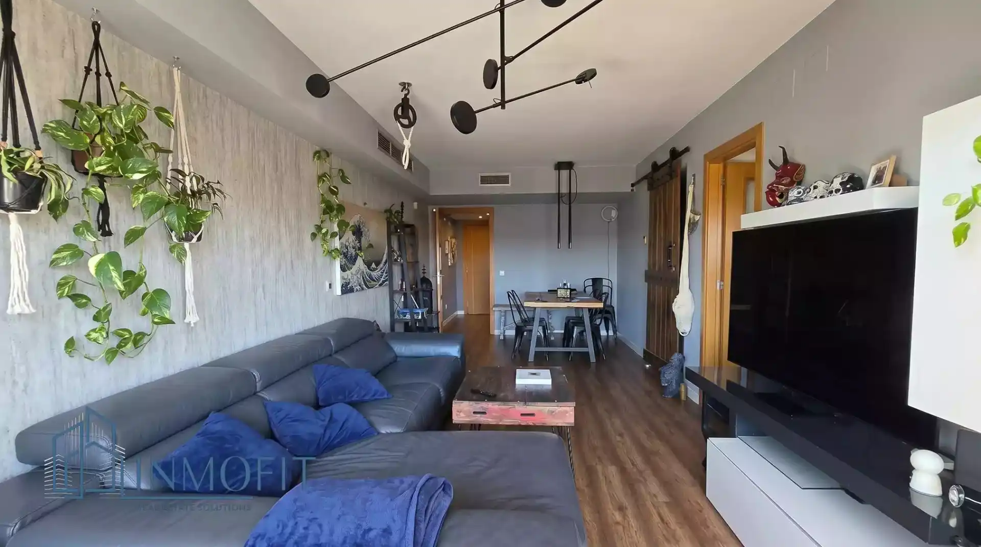 Sala de estar de Apartamento en venta en Blanes con Aire acondicionado, Calefacción y Parquet