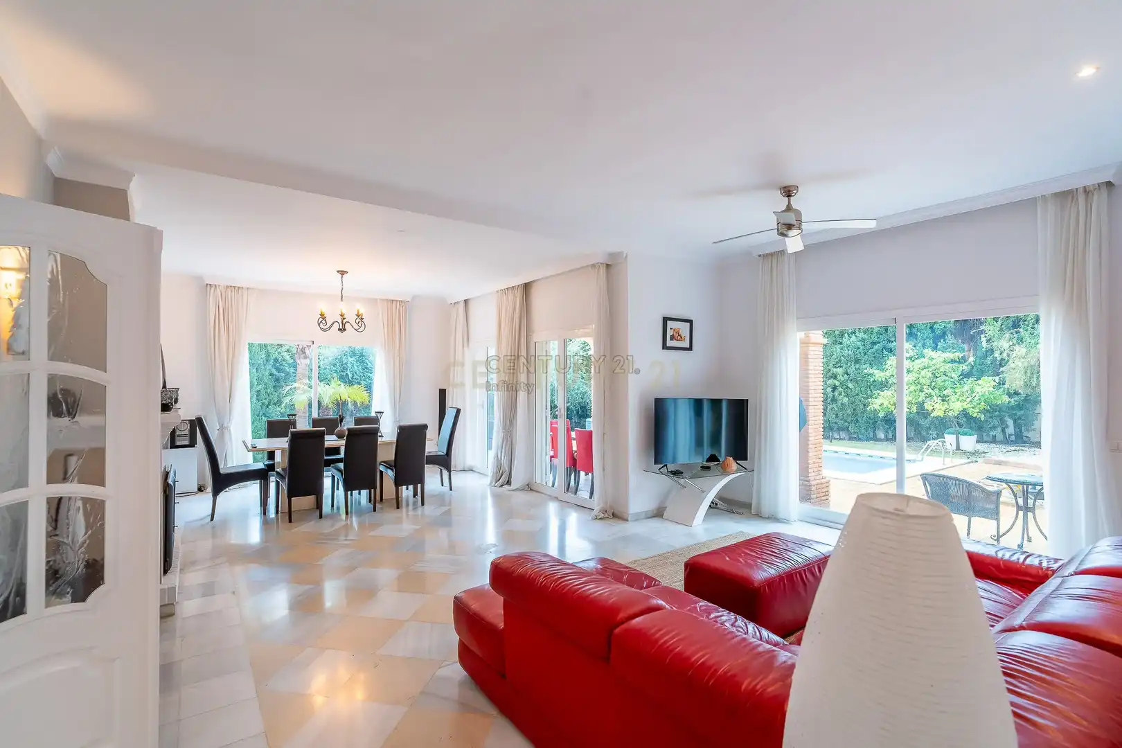 Living room of Houses for sale in Mijas  with Air Conditioner, Private garden and Storage room
