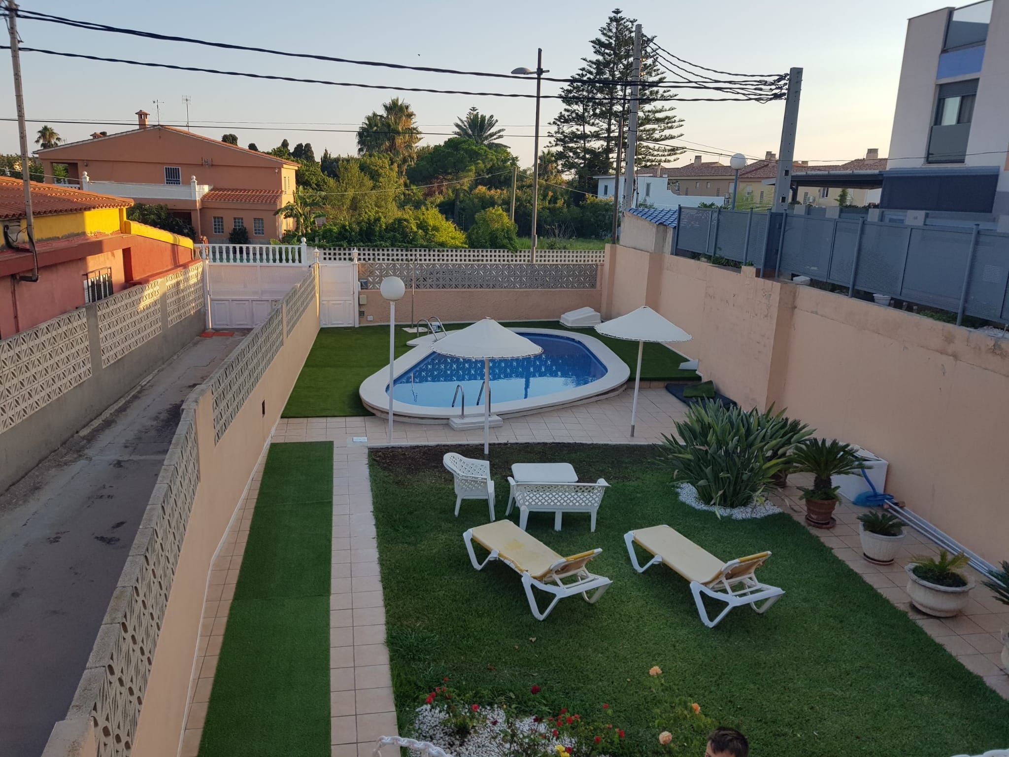 Swimming pool of House or chalet for sale in Almazora / Almassora  with Air Conditioner, Heating and Private garden
