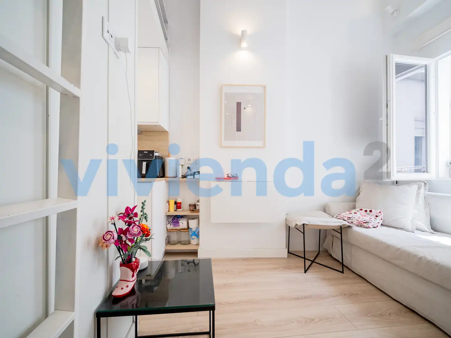 Wohnzimmer von Wohnung zum Verkauf in Madrid mit Klimaanlage und Heizung