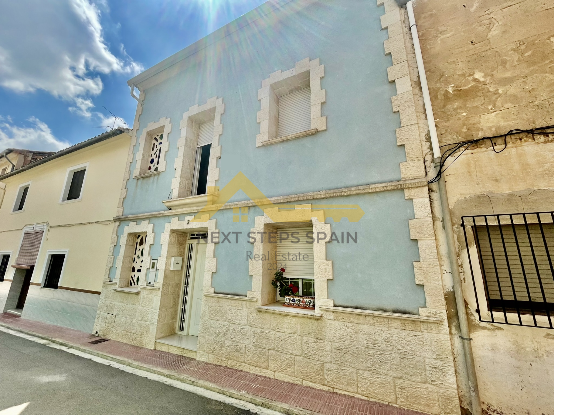 Exterior view of Single-family semi-detached for sale in Genovés  with Heating and Terrace