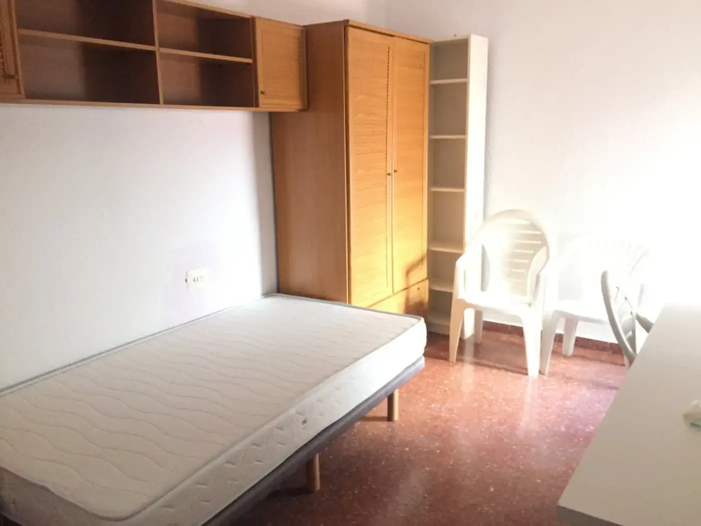 Schlafzimmer von Wohnung zur Miete in Valencia mit Terrasse, Möbliert und Balkon