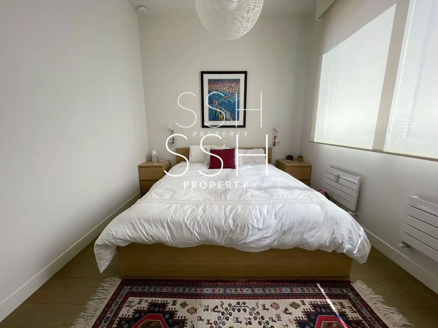Schlafzimmer von Wohnung zur Miete in Madrid mit Klimaanlage, Terrasse und Möbliert