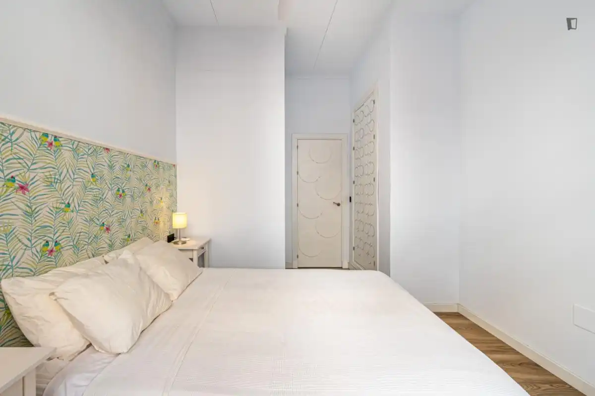Dormitori de Apartament de lloguer en Málaga amb Aire condicionat, Moblat i Forn