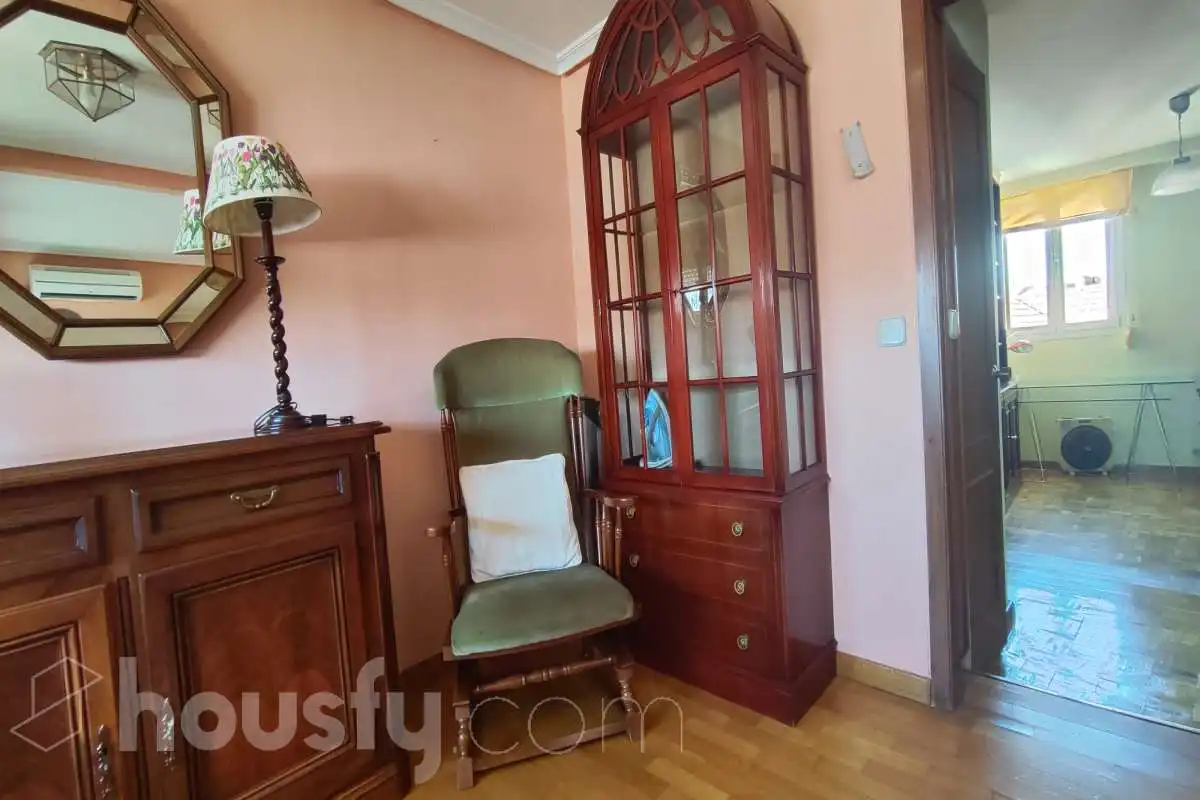 Bedroom of Flat for rent in Madrid  with Air Conditioner, Heating and Parquet flooring