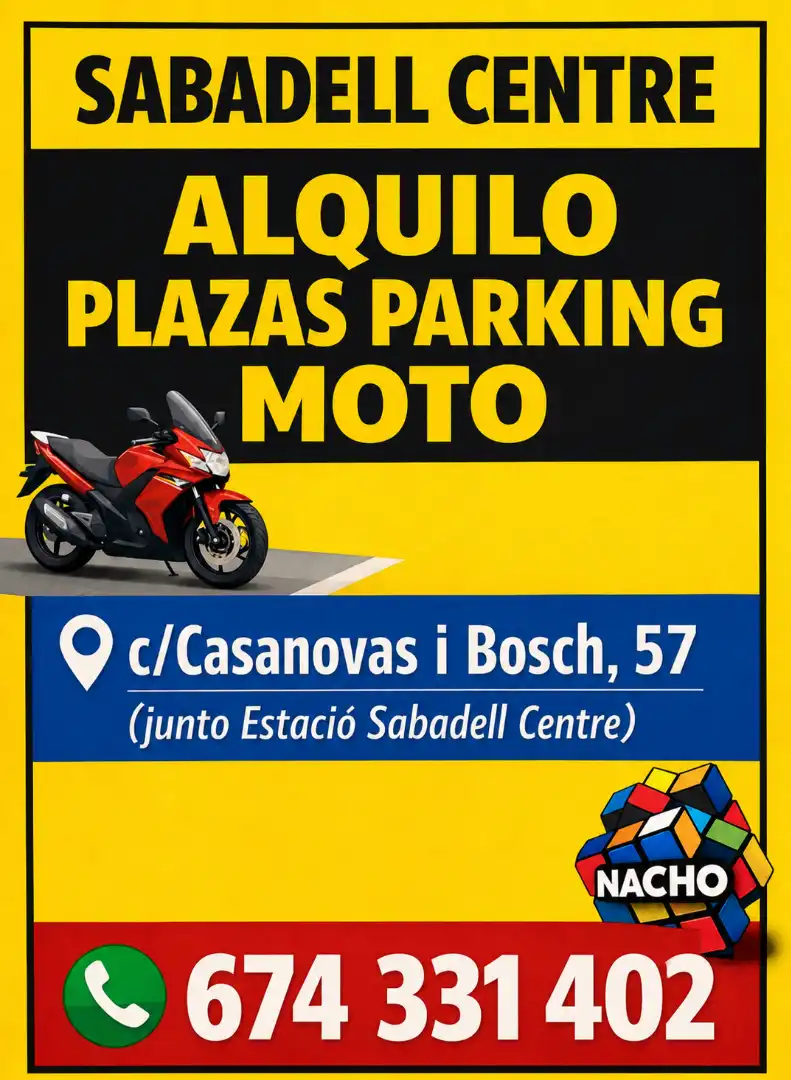 Motorradstellplatz mit Aufzug zur Miete in Carrer de Casanovas i Bosch 57