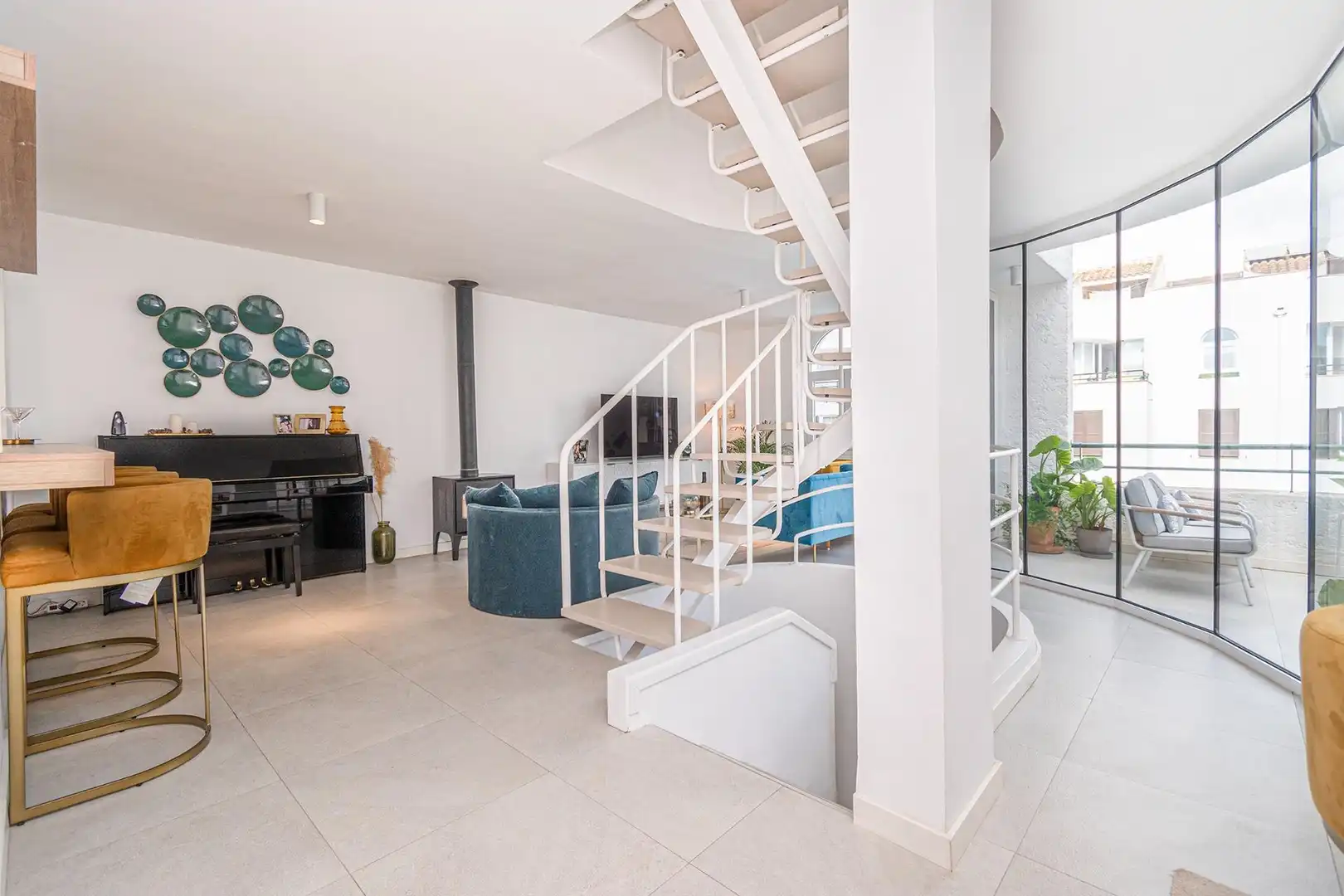Sala d'estar de Dúplex en venda en Calvià amb Aire condicionat, Calefacció i Jardí privat