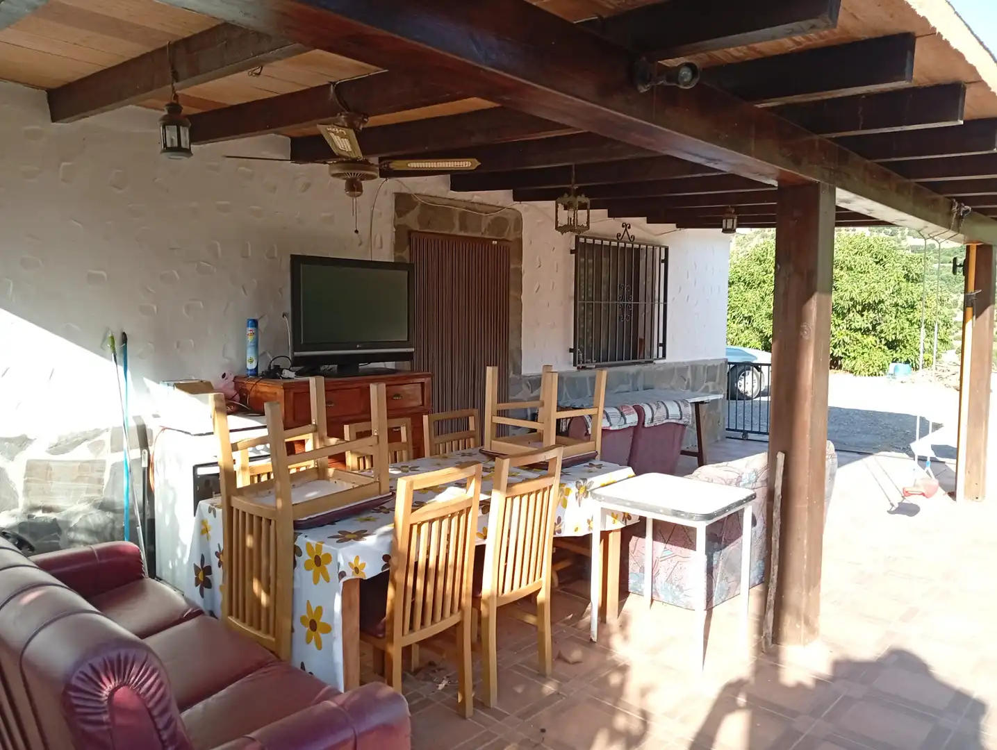 Terraza de Finca rústica en venta en Jete con Terraza, Piscina y Amueblado