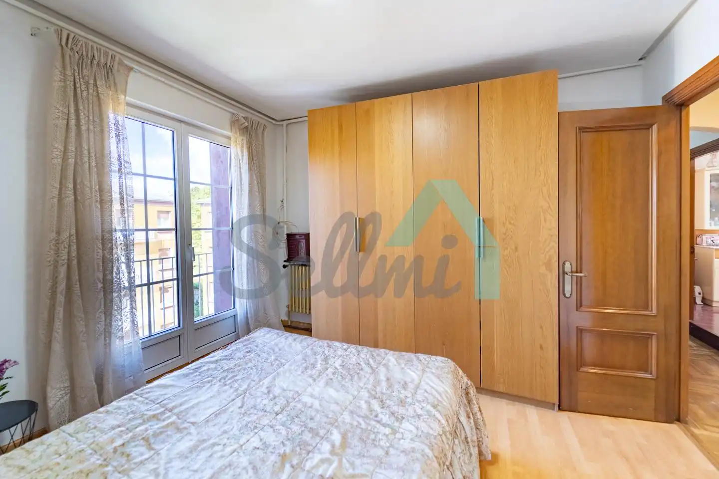 Schlafzimmer von Wohnung zum Verkauf in Oviedo  mit Heizung, Parkett und Terrasse
