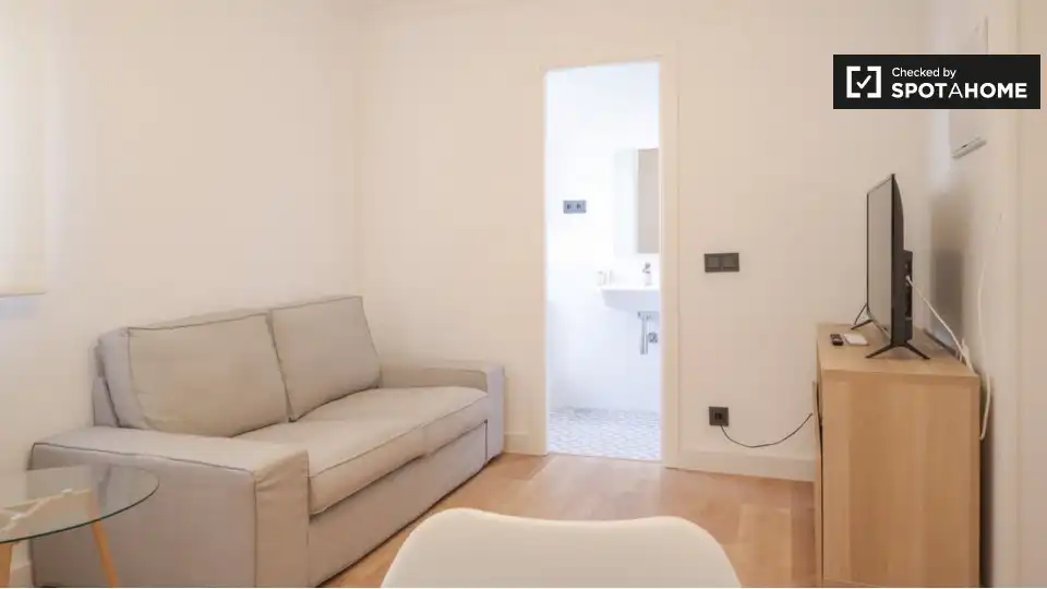 Sala de estar de Piso de alquiler en Madrid con Aire acondicionado, Calefacción y Amueblado