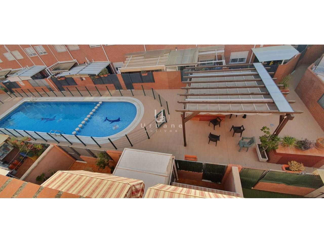 Swimming pool of Single-family semi-detached for sale in  Murcia Capital  with Air Conditioner, Terrace and Community pool