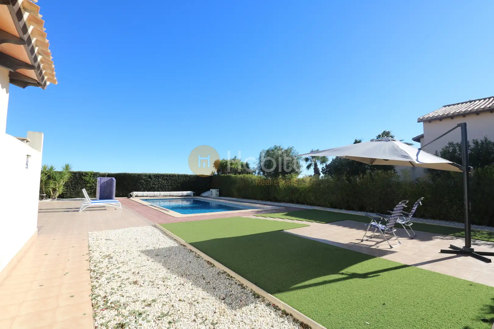 Piscina de Casa o chalet en venta en Fuente Álamo de Murcia con Aire acondicionado, Calefacción y Jardín privado