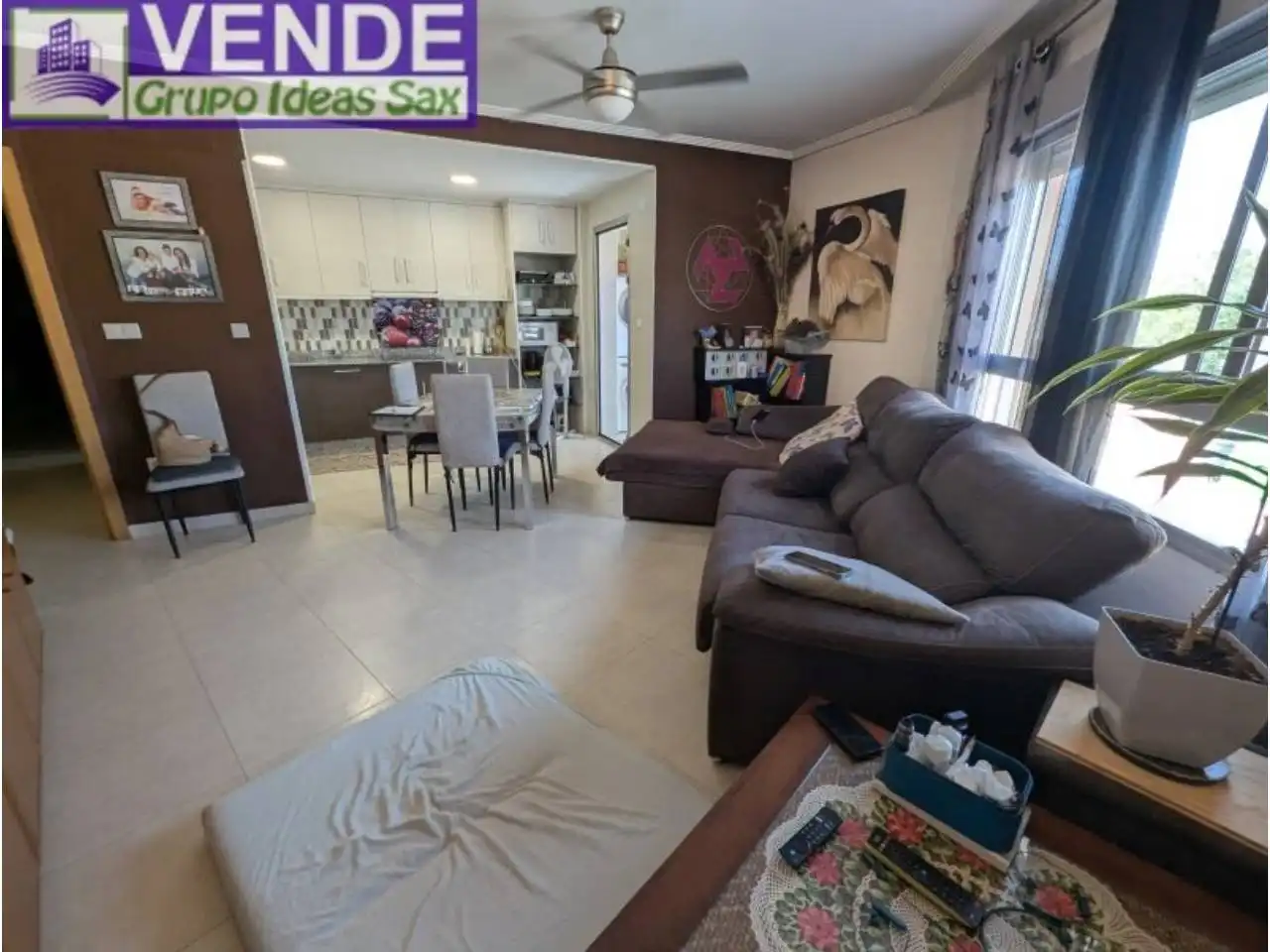 Sala de estar de Piso en venta en Sax con Trastero y Piscina comunitaria