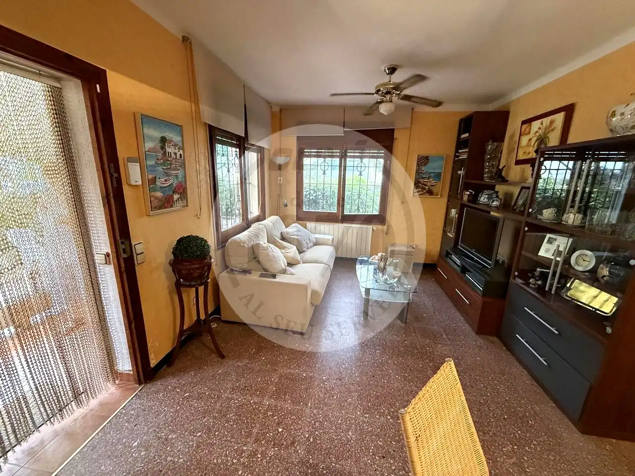 Sala d'estar de Planta baixa en venda en Castell d'Aro, Platja d'Aro i s'Agaró amb Aire condicionat, Jardí privat i Terrassa