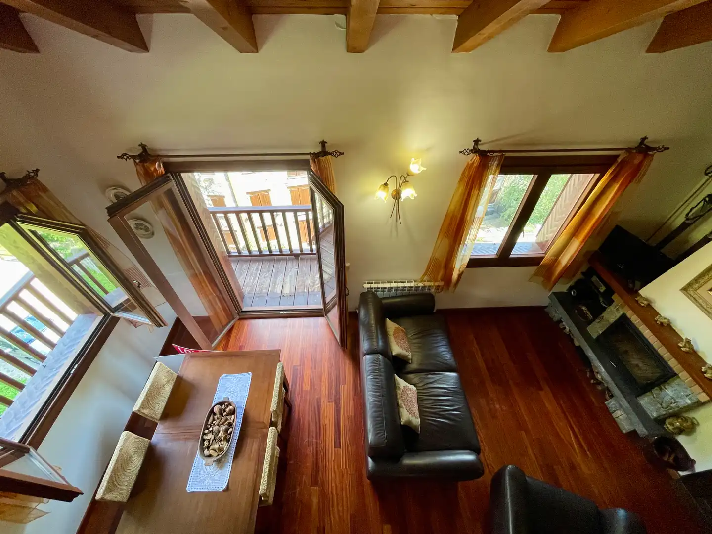 Living room of Duplexes for sale in Setcases  with Heating, Parquet flooring and Furnished