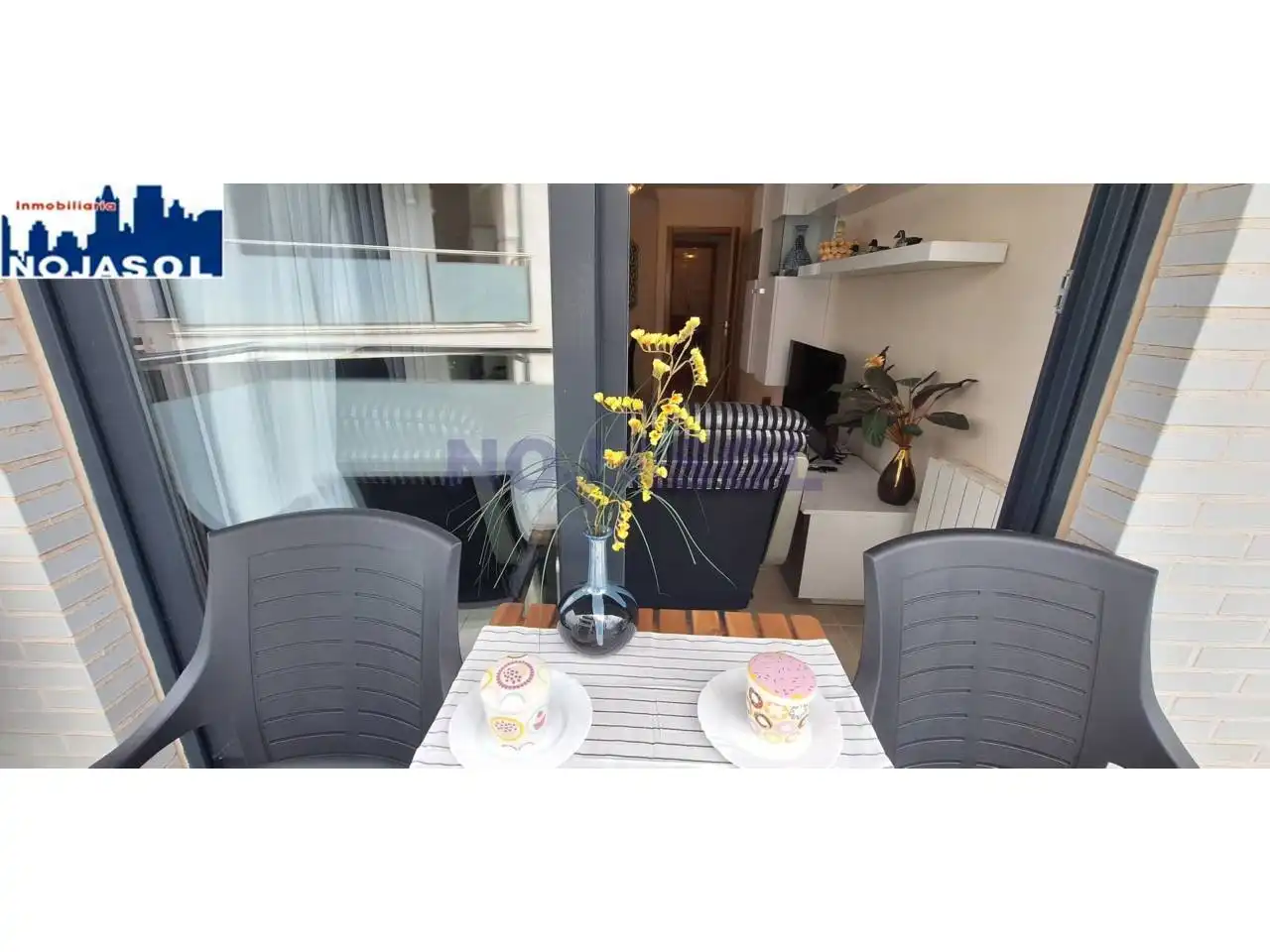 Balcony of Flat for rent in Noja  with Heating, Terrace and Furnished