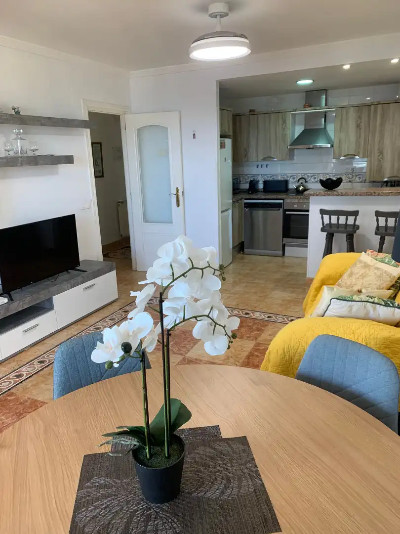 Wohnzimmer von Wohnungen zum Verkauf in Calpe / Calp mit Klimaanlage, Heizung und Terrasse