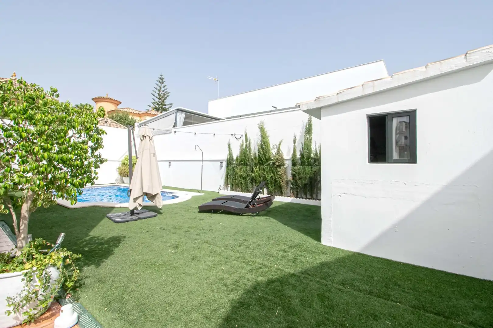 Terrassa de Casa o xalet en venda en Burguillos amb Aire condicionat, Jardí privat i Terrassa