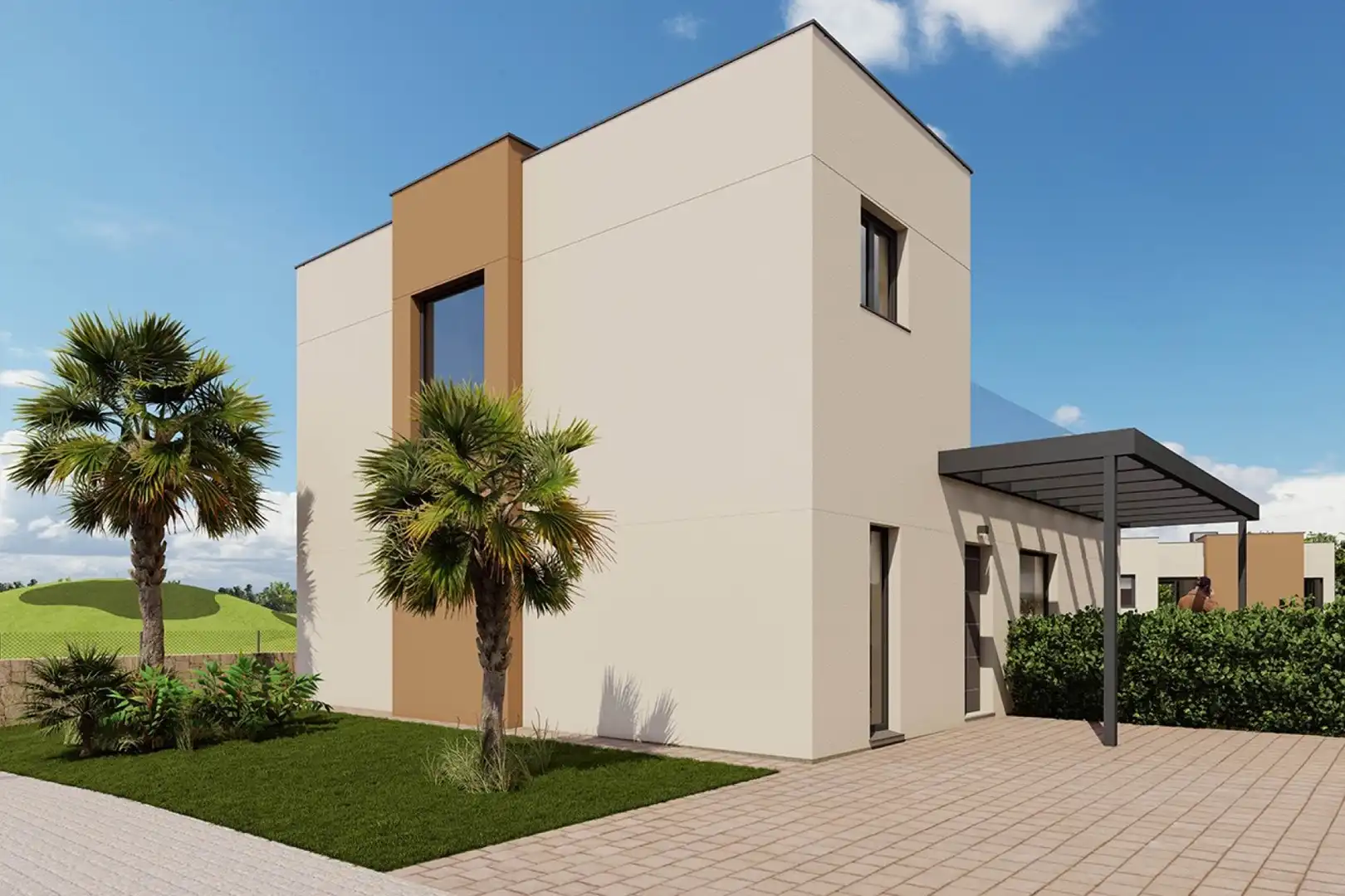 Vista exterior de Casa o xalet en venda en Murcia amb Aire condicionat, Jardí privat i Terrassa