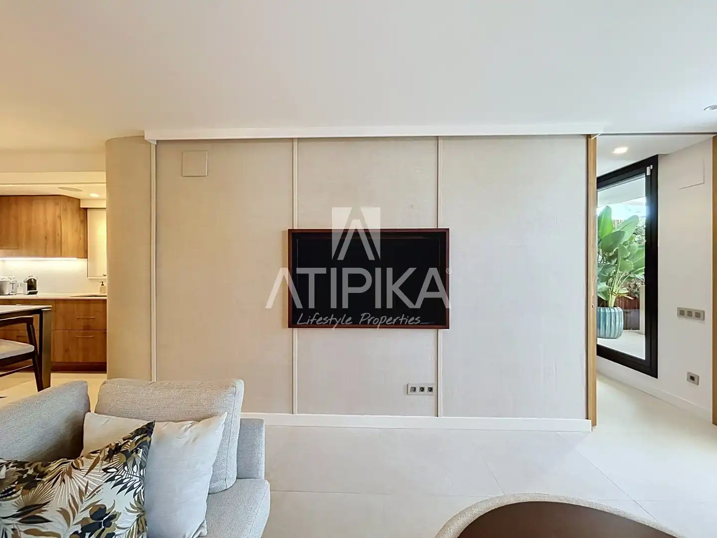 Living room of Flat for rent in Barcelona  with Air Conditioner, Terrace and Furnished