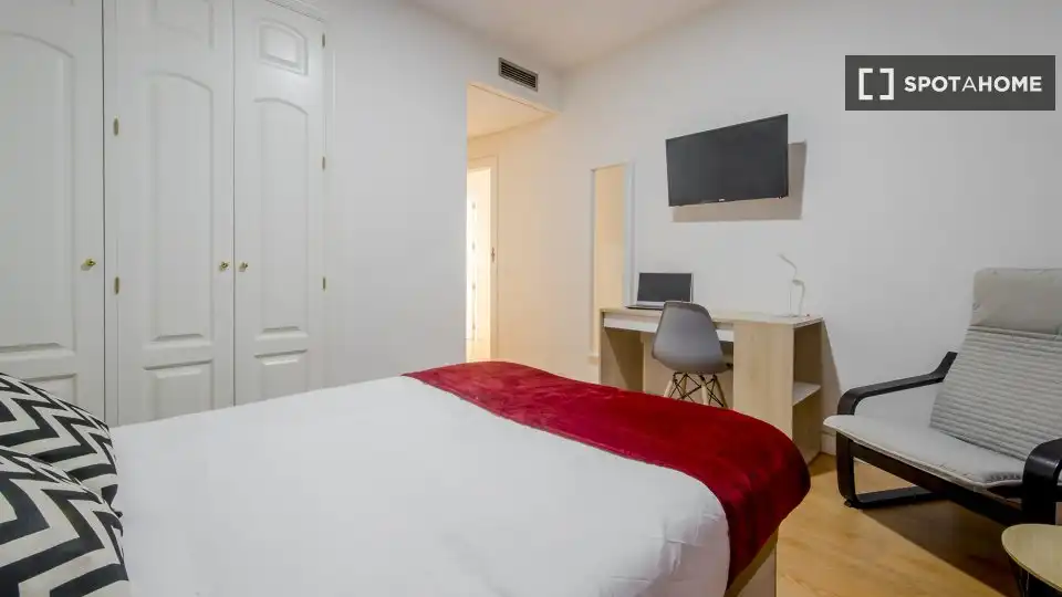 Bedroom of Flat for rent in Madrid  with Air Conditioner, Heating and Furnished