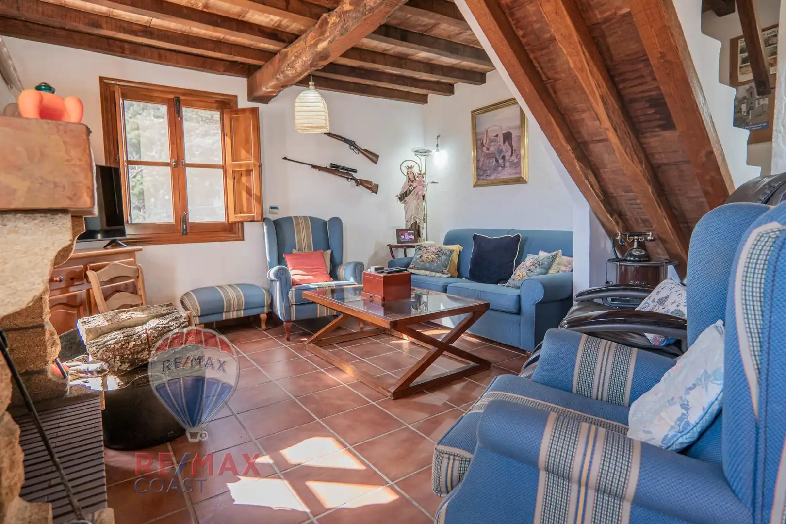 Sala de estar de Finca rústica en venta en Jubrique con Jardín privado, Terraza y Piscina