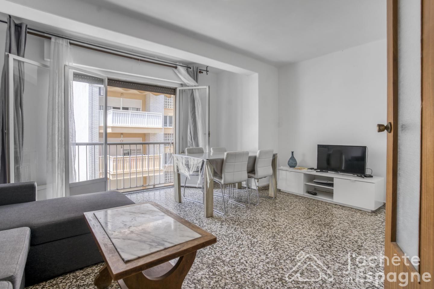 Sala d'estar de Apartament en venda en Burriana / Borriana amb Aire condicionat i Moblat