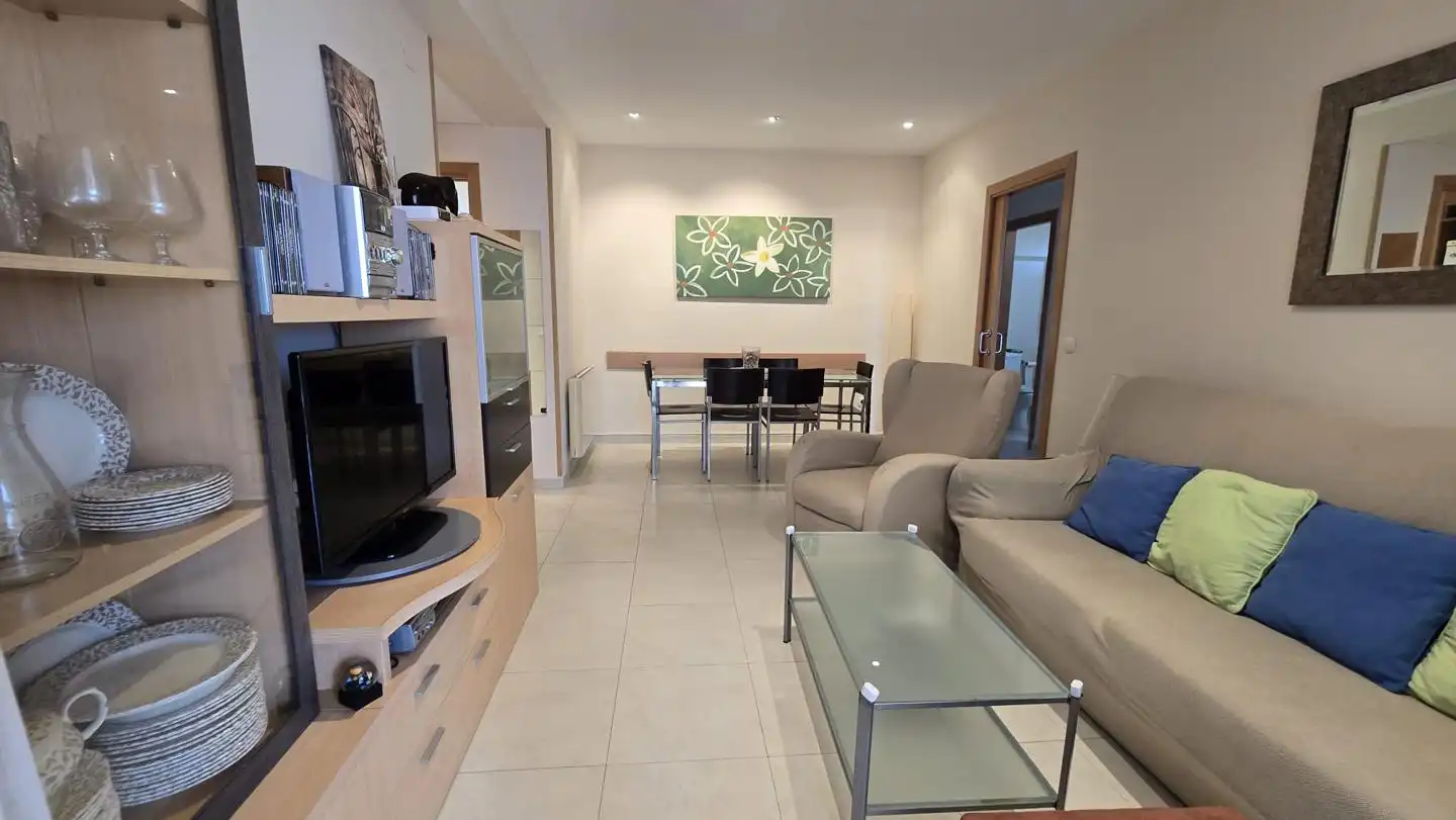 Sala de estar de Apartamento de alquiler en Gandia con Terraza, Amueblado y Piscina comunitaria