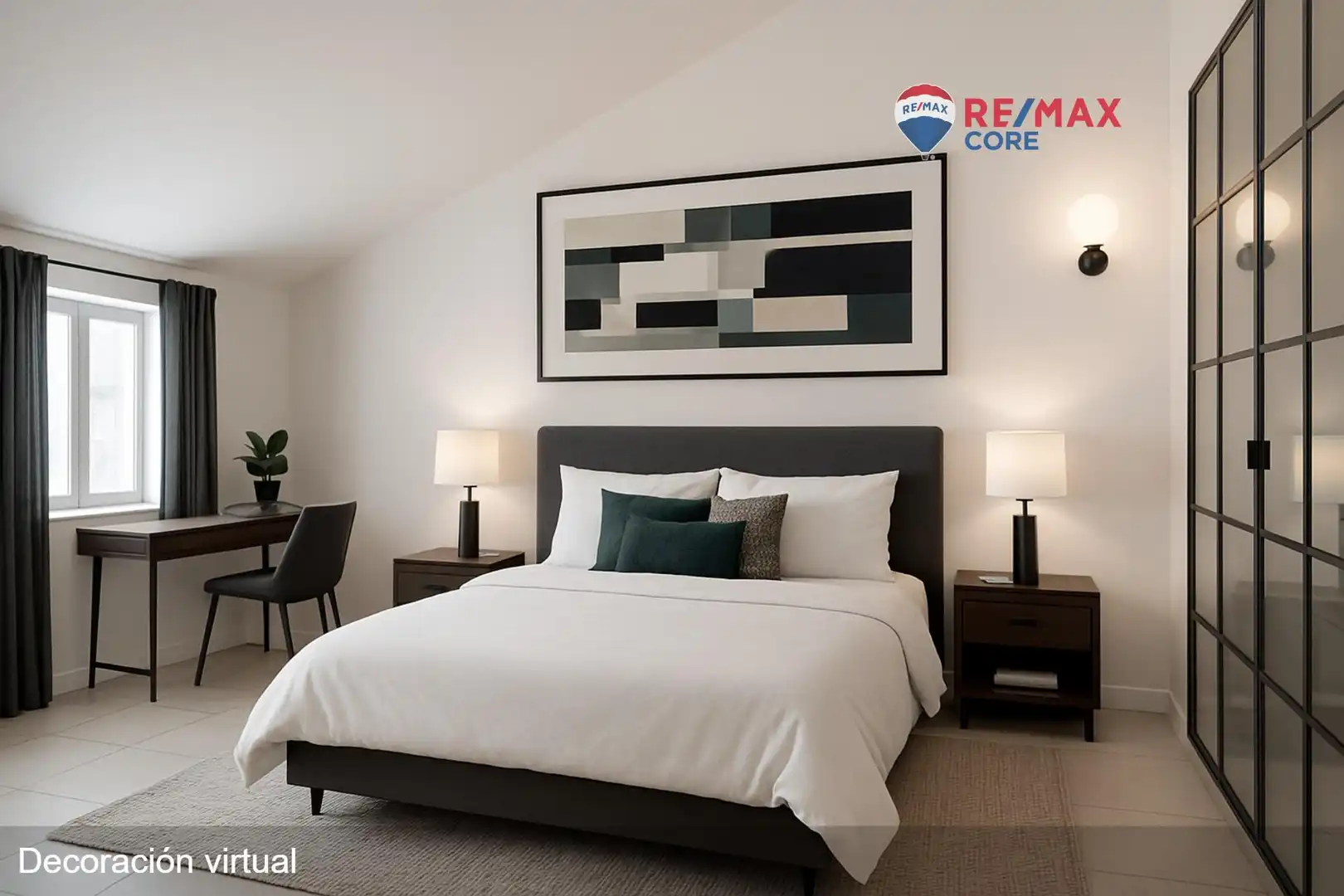 Schlafzimmer von Dachboden zum Verkauf in Puebla de la Calzada mit Klimaanlage, Heizung und Möbliert