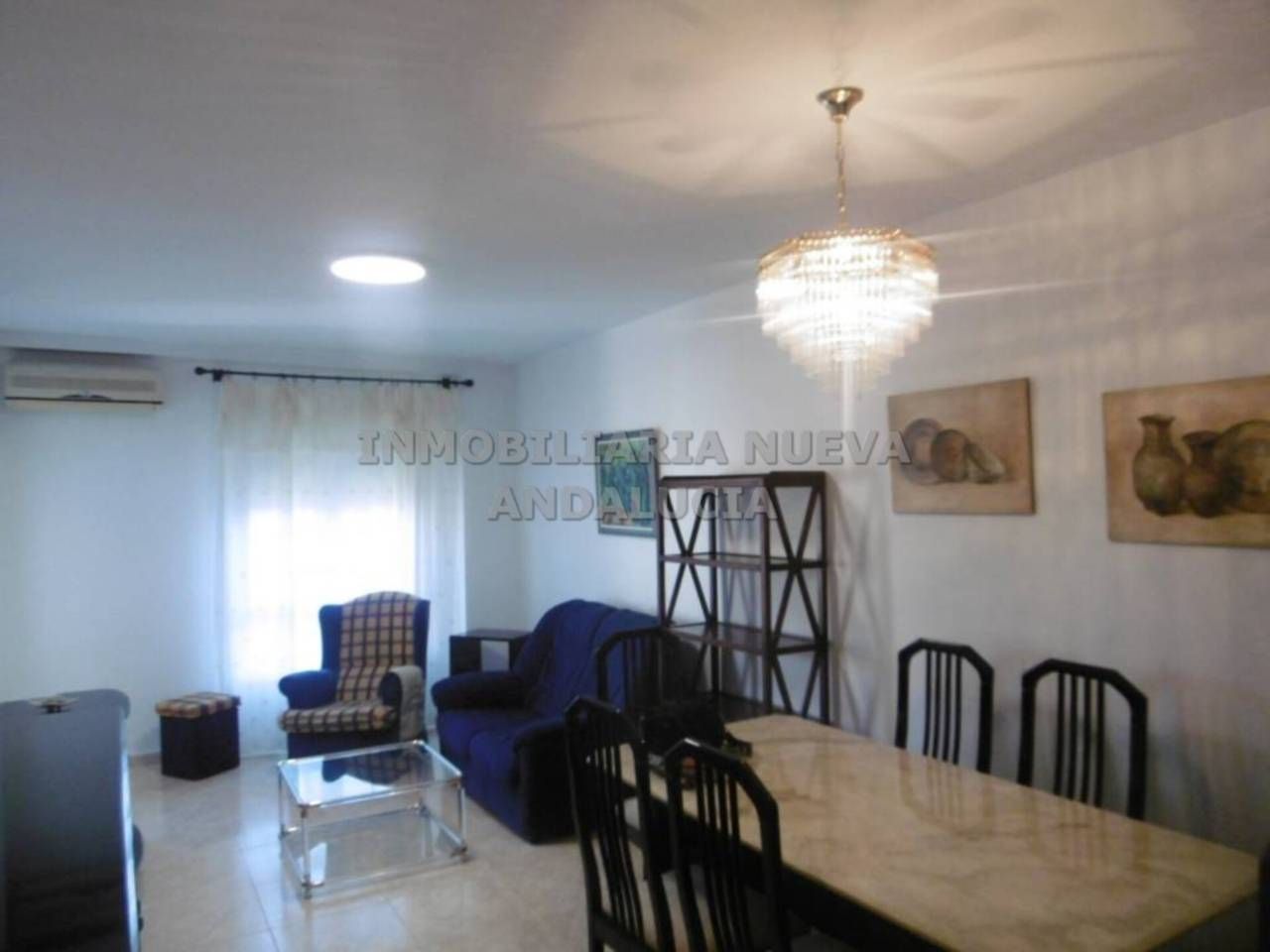 Sala d'estar de Pis de lloguer en  Almería Capital amb Aire condicionat, Terrassa i Moblat