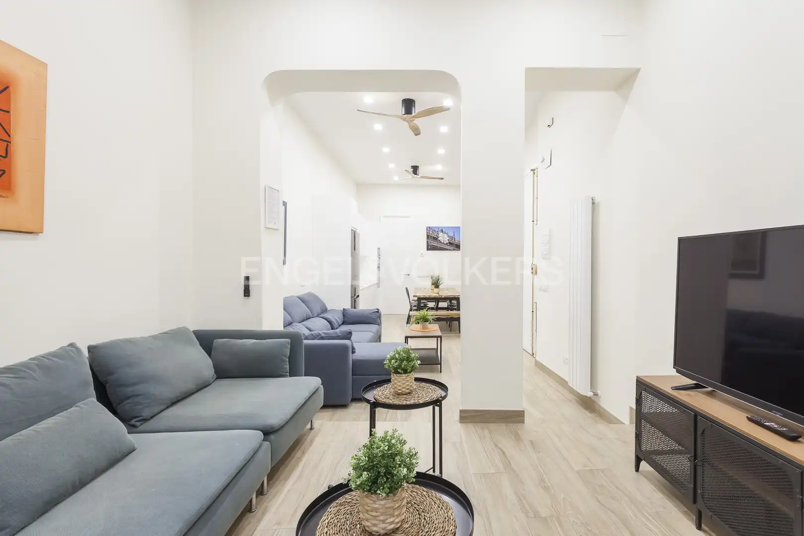 Sala de estar de Apartamento de alquiler en Madrid con Aire acondicionado, Calefacción y Amueblado