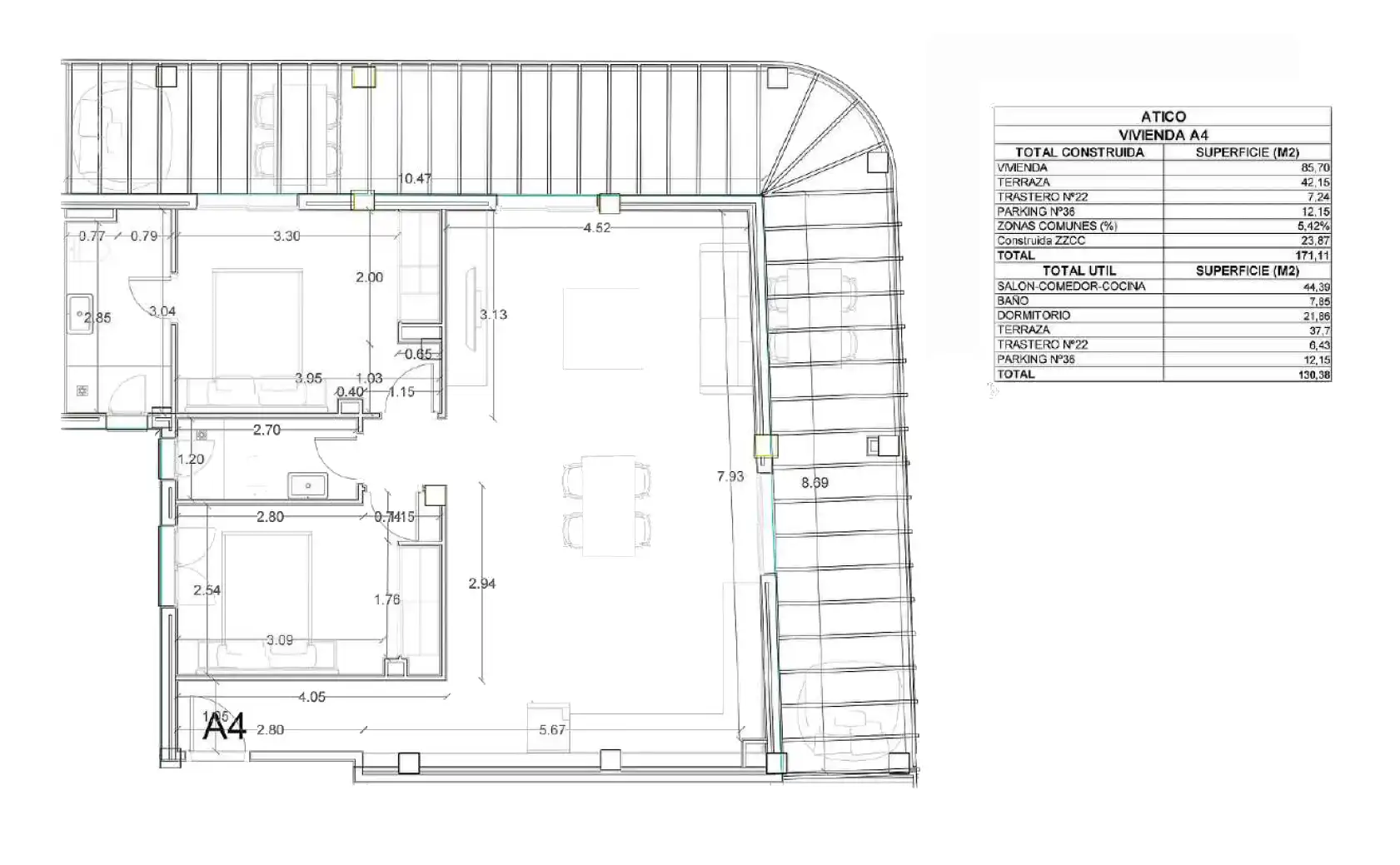 Neubau-Penthouse mit Terrasse zum Verkauf in Calle Río Chillar 2, imagen 3