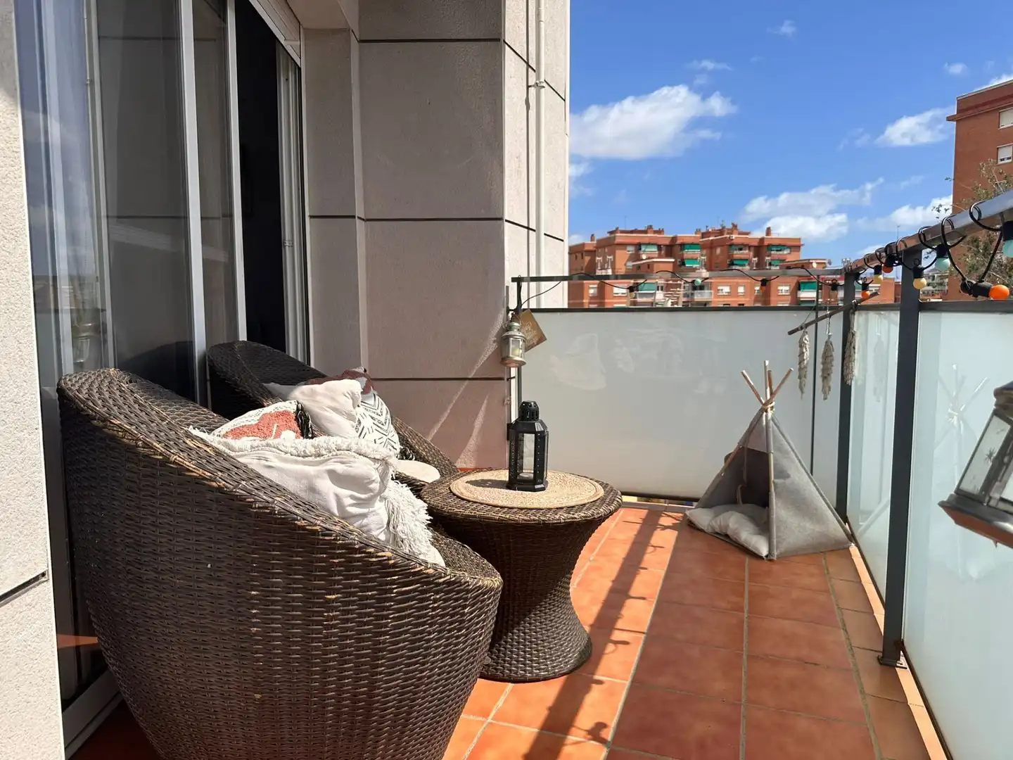 Terraza de Piso de alquiler en Badalona con Calefacción, Terraza y Amueblado