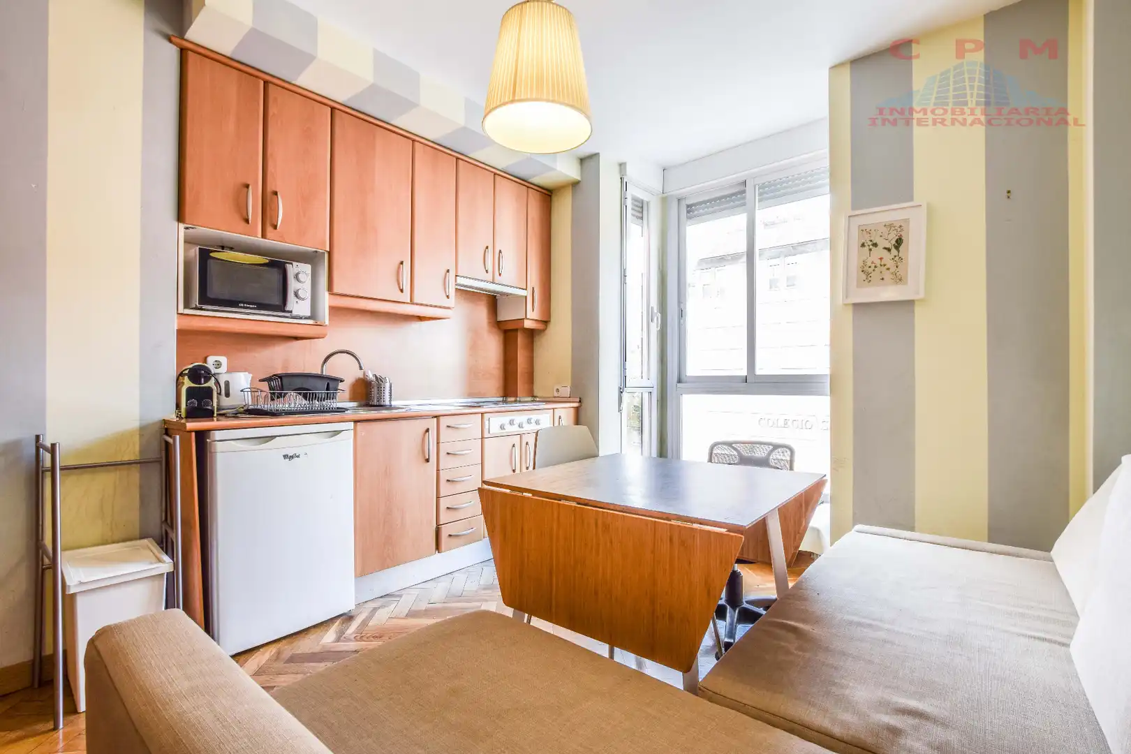 Cuina de Estudi de lloguer en Madrid amb Aire condicionat, Calefacció i Parquet