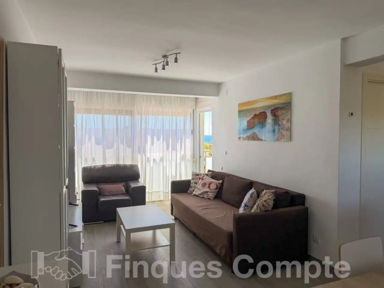 Sala d'estar de Apartament en venda en Roda de Berà amb Aire condicionat, Terrassa i Traster