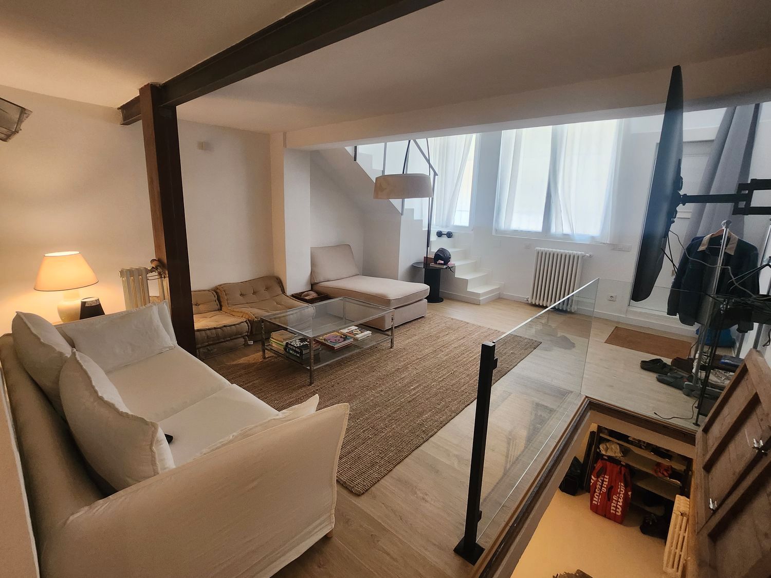 Living room of Duplex for sale in  Madrid Capital  with Heating