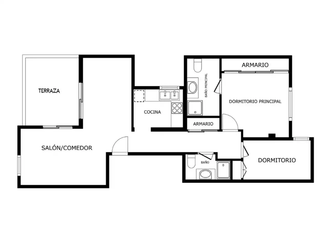Dachboden zum Verkauf in Valencia mit Klimaanlage, Parkett und Terrasse