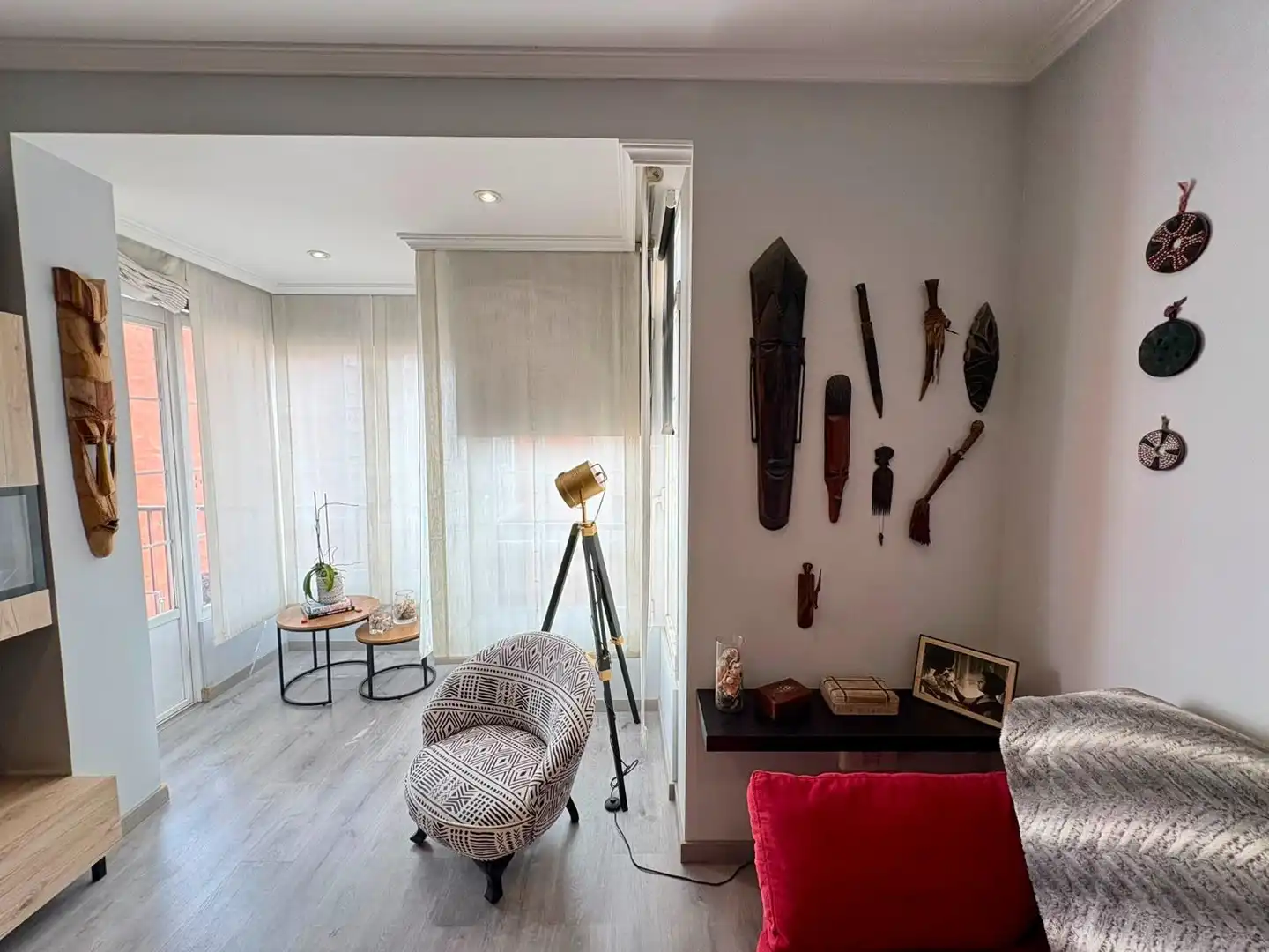 Sala de estar de Piso en venta en Barcelona con Aire acondicionado, Parquet y Balcón