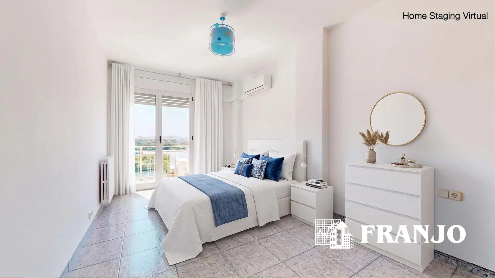 Schlafzimmer von Einfamilien-Reihenhaus zum Verkauf in Barberà del Vallès mit Klimaanlage, Heizung und Terrasse