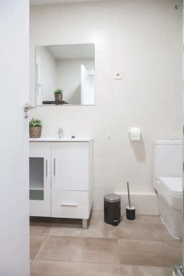 Badezimmer von Wohnungen zur untervermieten in Madrid mit Heizung, Möbliert und Ofen
