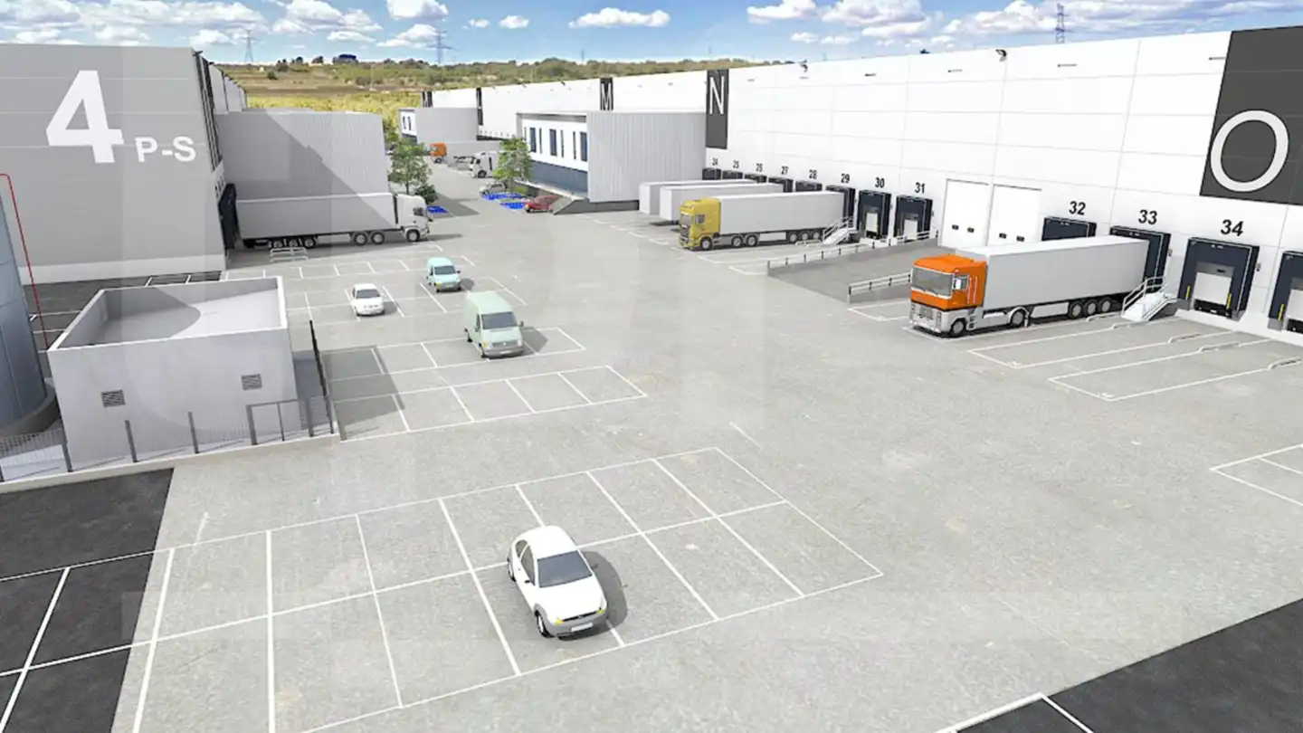 Parkplatz von Fabrikhallen zur Miete in Bétera