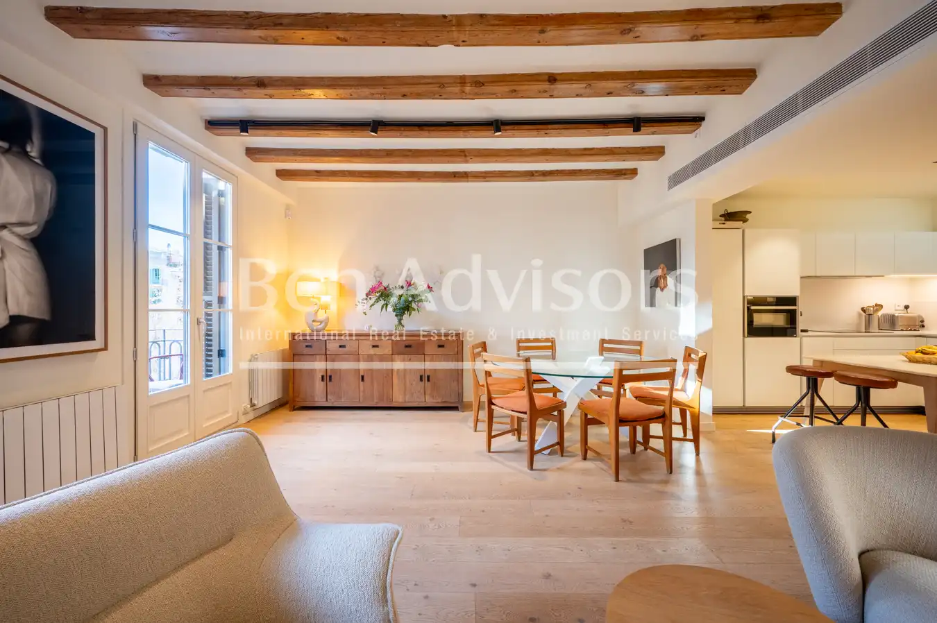 Sala de estar de Piso en venta en Barcelona con Aire acondicionado, Calefacción y Parquet